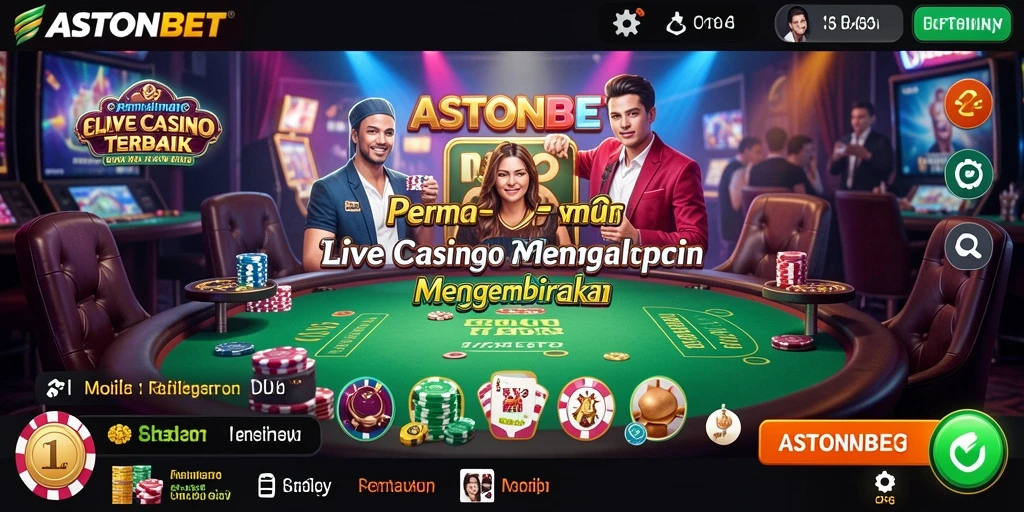 Gameplay menegangkan di ASTONBET dengan dealer langsung dan interaksi sosial.