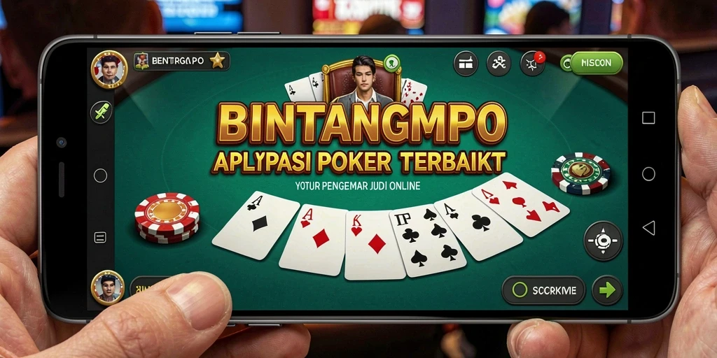 Screenshot BINTANGMPO menampilkan suasana permainan poker yang seru.