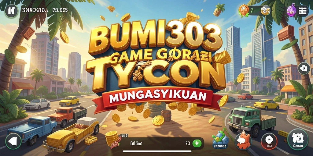 Tangkapan layar gameplay BUMI303 yang menunjukkan proses pembangunan bisnis.