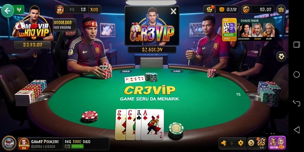 Tampilan gameplay Poker yang seru di CR7VIP.
