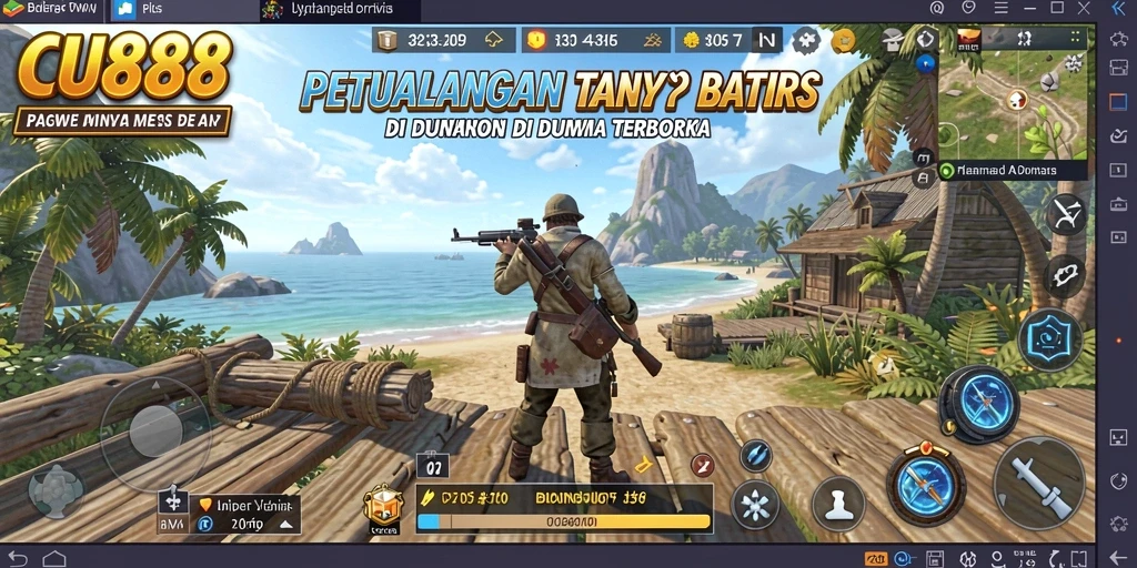 Tampilan gameplay CU888 yang menakjubkan dalam dunia terbuka.