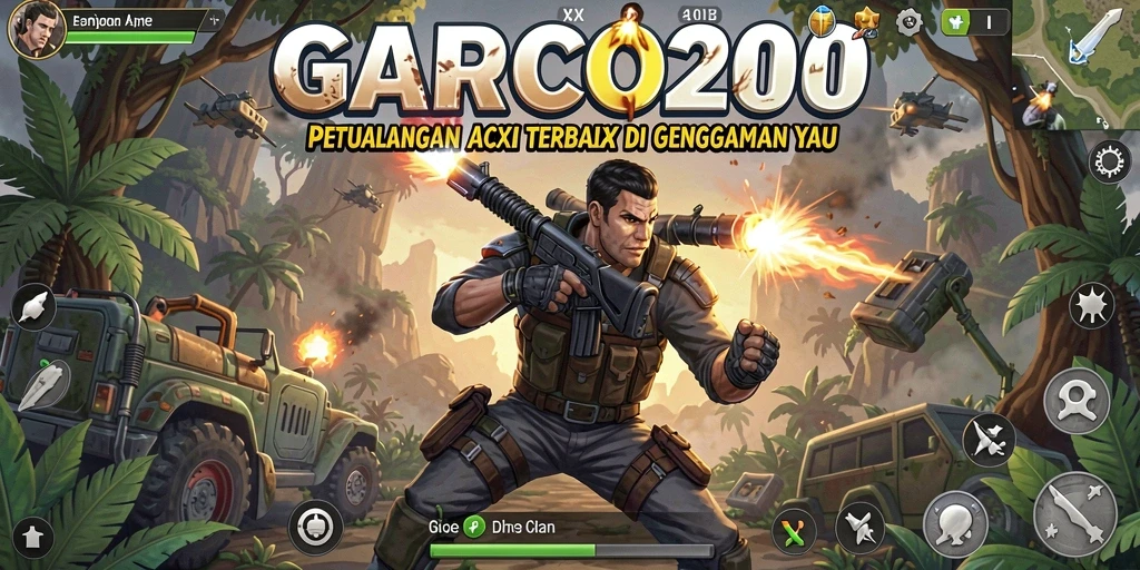 Screenshot GARCO200 menampilkan aksi pertarungan yang intens dan grafis menawan.