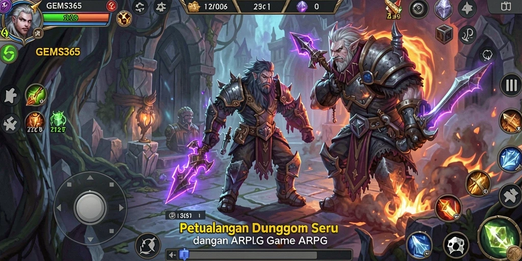 Tampilan gameplay seru dalam GEMS365 yang memukau.