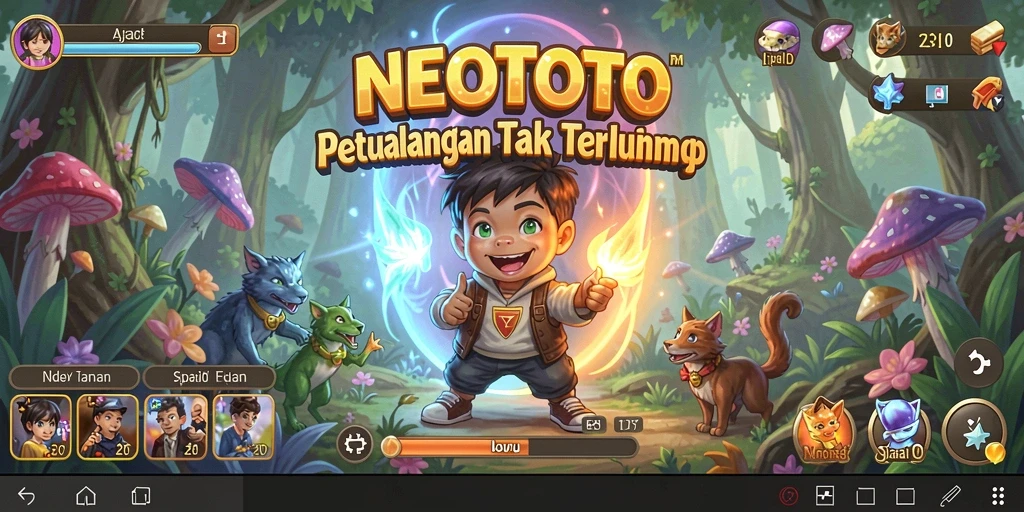 Tangkapan layar gameplay NEOTOTO yang menampilkan aksi petualangan yang mendebarkan.