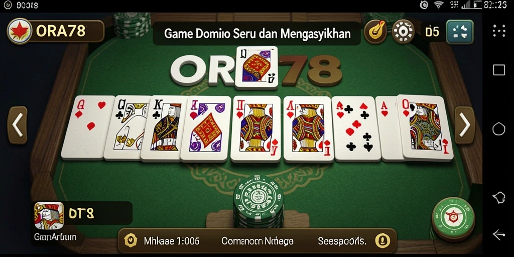 Screenshot gameplay seru Domino di ORA78.