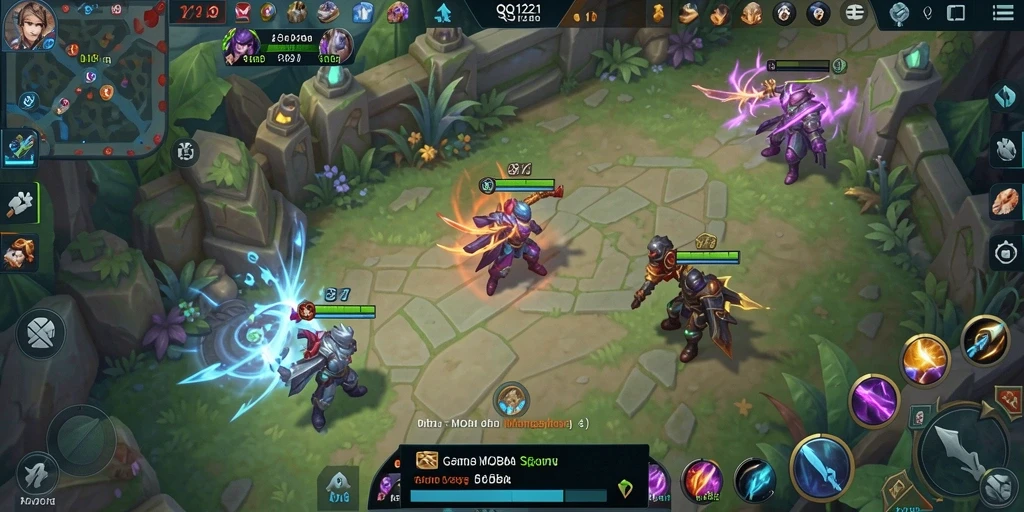 Tampilan gameplay seru di QQ1221 dengan karakter unik.