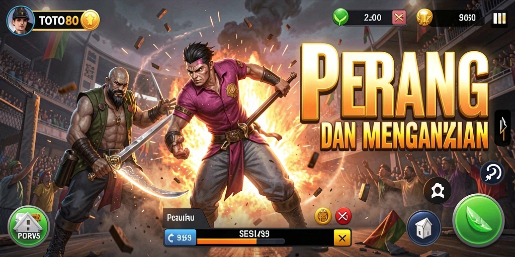 Tampilan gameplay TOTO80 yang mendebarkan saat pertempuran berlangsung.