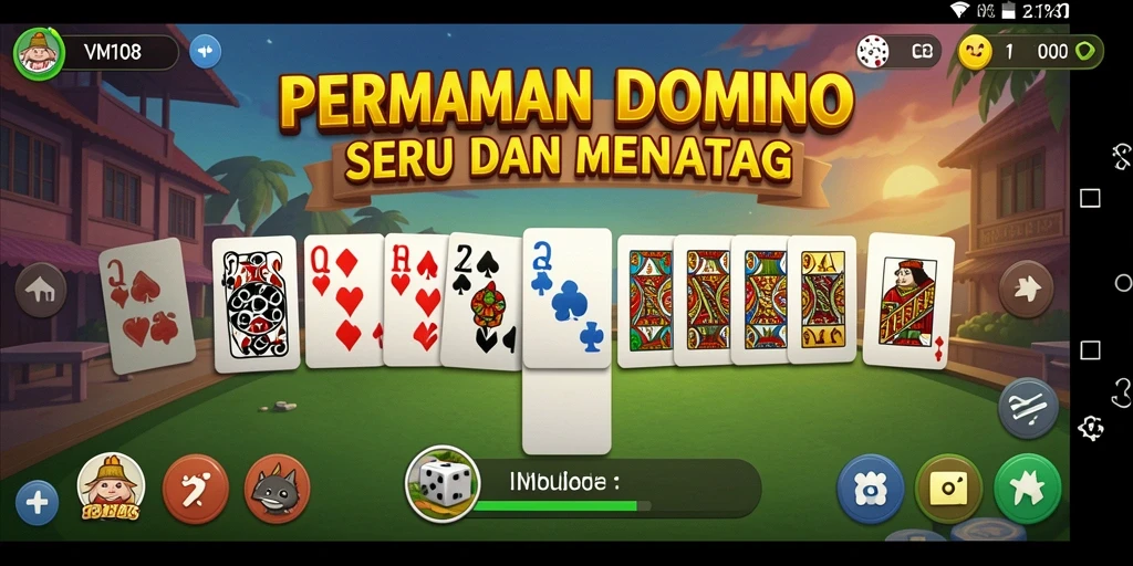 Screenshot gameplay Domino yang menarik dan interaktif di VM108.