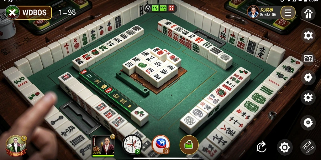 Screenshot WDBOS menampilkan gameplay Mahjong yang seru dan menantang.