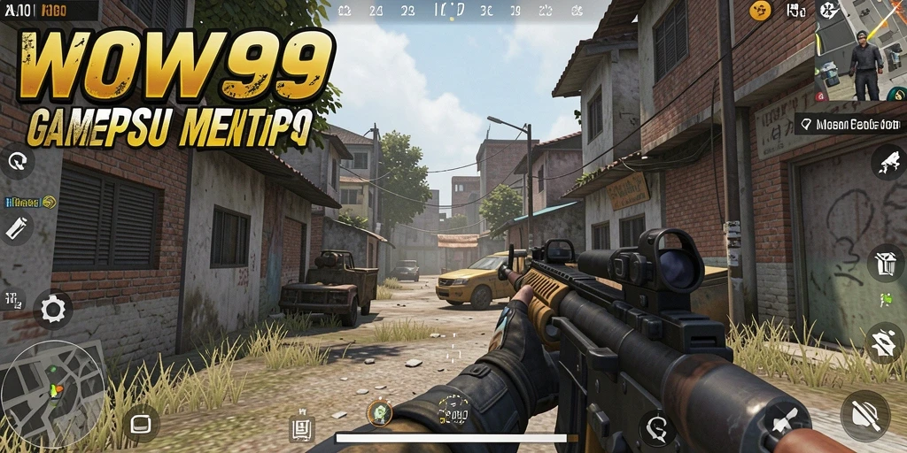 Tampilan gameplay WOW99 yang mendebarkan dalam peperangan FPS.