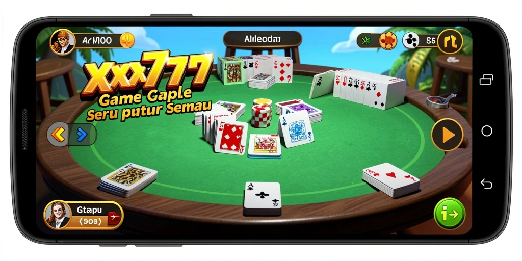 Tampilan gameplay seru dari XXX777 dalam permainan Gaple.